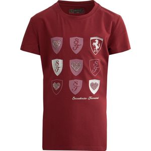 Ferrari - Kinder T-shirt - Bordeaux - Jersey & Georgette
