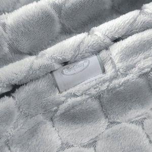 Zoe Flanel Microvezel Plaid/Spread 150x200cm - Zilver Geometrisch