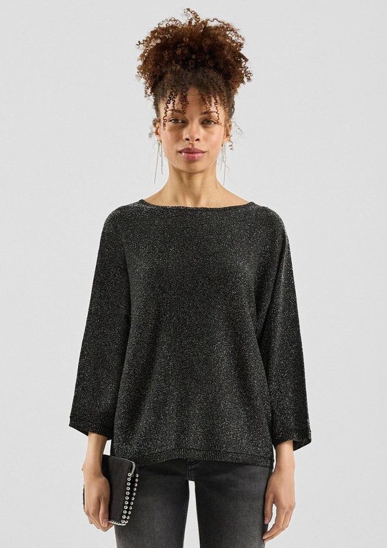 Q/S designed by - Dames pull - Maat XS - Vrouwen - 99W0 GREY/BLACK - metaal