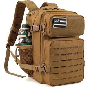 Tactische militaire rugzak voor heren, groot, 25 liter, legerrugzak, 3 dagen, Molle Leger rugzak, outdoor waterdichte rugzak