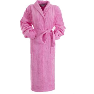 Bamboe sauna badjas - ochtendjas - duster roze - maat XXL