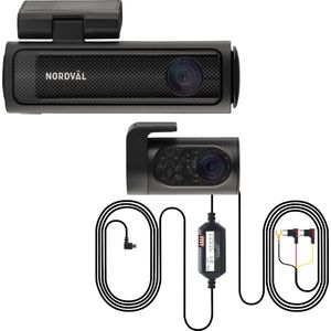 Nordväl DC202-2CH 128GB + PMPC03 Dashcam + Parkeermodus Kabelset Bundel