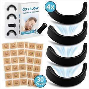 OXYFLOW® Anti Snurk Magnetische Neusclips - 30 Paar - Neusspreider Set - Snurkbeugel - Neuspleister - Neusstrips Tegen Snurken