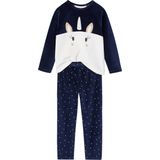 Vertbaudet - Fluwelen Meisjespyjama - Eenhoorn - Zacht - Lange Mouwen