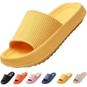Vivva - Zachte Slippers - Badslippers - Hotelslippers - Slides - Pantoffels - Sloffen - Anti-Slip - Geel - Maat 38/39 - FLIPSY