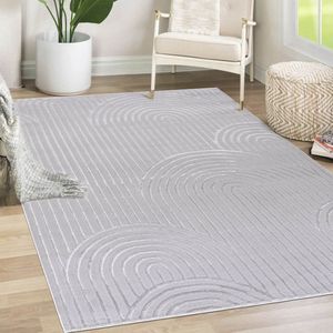 Mazovia Tapijt Grafiet Modern Figuren en Vormen,Figuren en Vormen - Woonkamer - Rechthoek Voeten Vloerverwarming OEKO-TEX® Certificaat - Grijs - 80 x 150 cm