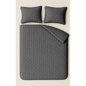 Microvezel Dekbedovertrekset Rabbit Bubble - Antraciet - 240x220 + 2*60x70 cm