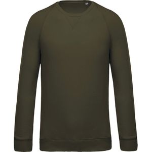 Biologische herensweater met ronde hals Kariban Mosgroen - S