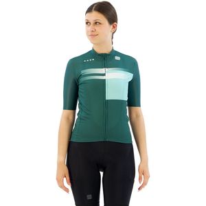 Sportful Gruppetto Korte Mouw Wielertrui Groen M Vrouw