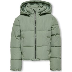 Kids Only Jas Kogdolly Short Puffer Jacket Otw No 15278591 Hedge Green Dames Maat - 116