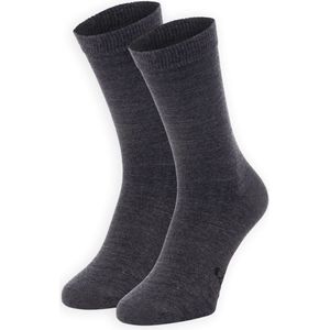 NOMAD® Daily Premium Merino Wol Sokken Maat 35-38 | Donkergijs | 1-Pack | 50% Merinowol | Dames & Heren Sokken | Naadloos | Anti-Geur | Dagelijks gebruik