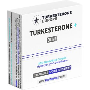 5 Pack - Turkesterone+® 20% Complex met Hydroxypropyl-β-Cyclodextrine - 300 Capsules (600mg)