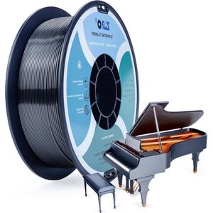 Zijde PLA 1.75 mm filament - Zilver Zwart - 1kg - Hoge Kwaliteit