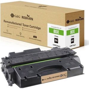 G&G - Reborn Toner - Compatibel - Zwart - 6900 Bladzijden