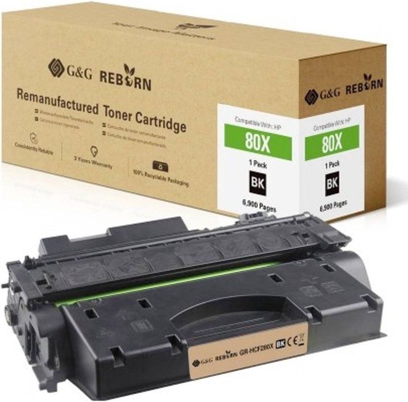 G&G - Reborn Toner - Compatibel - Zwart - 6900 Bladzijden