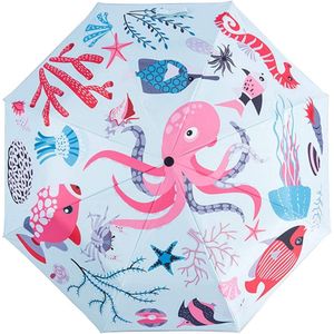Paraplu voor kinderen, automatisch, zakparaplu voor kinderen, met reflecterende strepen, waterafstotend en stabiel, 8 ribben, voor meisjes en jongens, 450 g, #4