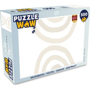 Puzzel Regenboog - Pastel - Design - Abstract - Legpuzzel - Puzzel 500 stukjes