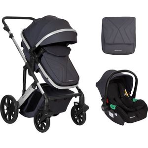 Kikkaboo Darling Kinderwagen 3-in-1 - Donker Grijs incl. autostoel