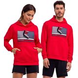 FALKE RU 130 Years verwarmend katoen hoodie heren rood - maat XS