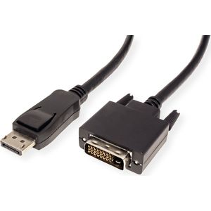 VALUE DisplayPort Kabel DP Male - DVI-D Male, zwart, 3 m