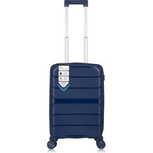 Traveller S-Series Reiskoffer 20' - 39L - Handbagage - 55x34x22 cm - Lichtgewicht Harde Koffer - Blauw - Met Ingebouwd TSA Slot - Voor Vliegtuig en Weekendtrips