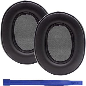 Allecto Plus - Vervangende Oorkussens van zacht eiwitleer en traagschuim voor Draadloze Bluetooth Hoofdtelefoon - Zwart - Sony WH-1000XM5 Compatibel