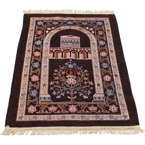 Muslim Prayer Mat - Intricate Turkish Islamic Set Salah Rug for Portable Muslims - Eid Ramadan Mats .
