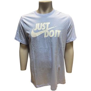 NIKE T-SHIRT LICHTBLAUW/WIT - MAAT S