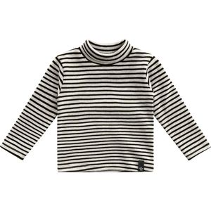 Your Wishes Beige Stripes Turtleneck - Trui - Lange Mouwen - Gestreept - Unisex - Maat: 74/80