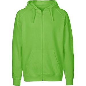 Fairtrade Men's Zip Hoodie met capuchon Lime - M