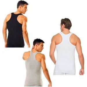 2Pack - Heren Onderhemd - %100 Katoen - Halterhemd - Tanktop - Maat M - Wit