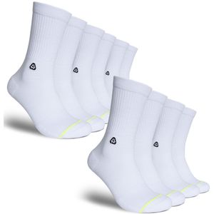 FLINCK Pro Sportsokken Essentials (5-Pack) Wit - Maat 36-38 - Superieure Kwaliteit - Unisex - Naadloos Ontwerp voor Crossfit, Hardlopen, Fitness, Fietsen en meer