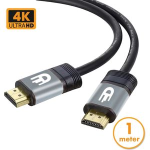 Drivv HDMI Kabel 2.0 - Ultra HD 4K 60 Hz - 1 Meter - Grijs