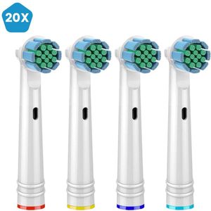 BukkitBow - Universele Opzetborstels Geschikt voor Oral-B en Braun Tandenborstel - Set Van 20 Stuks