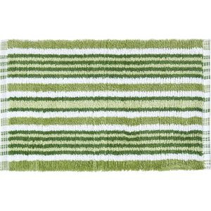 Homescapes badmat groen witte strepen 40 x 60 cm 100% katoen