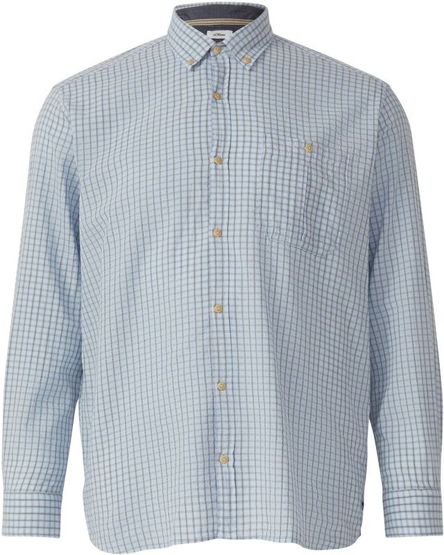s.Oliver - Hemd - Regular-fit - Ruitpatroon