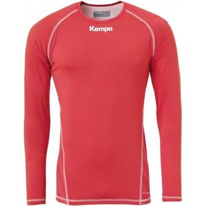 Kempa Attitude Thermo Shirt Lange Mouw Kind Rood Maat 152