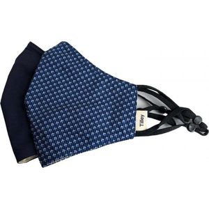 Herbruikbare mondmaskers Tilley, 2-pak, Blauw Combinatie