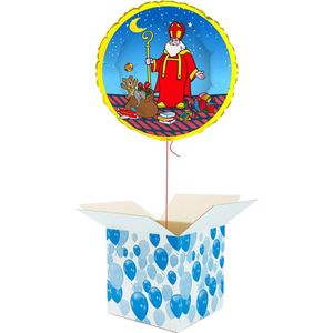 Helium Ballon Sinterklaas gevuld met helium - Cadeauverpakking - Sinterklaas Ballonnen - Folieballon - Sinterklaas cadeautjes