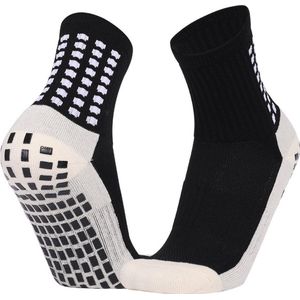 Heren Voetbal Sokken - Gripsokken - 3 paar - sportsokken - voetbal - one size 39-45 - Stevige en Comfortabele Sokken - Antislip Sokken voor Voetbal Basketbal Hockey Rugby Sport - antislip - zwart