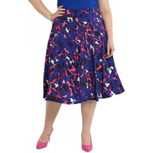 Uitlopende rok met luipaardprint in het midden