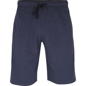 Ceceba heren pyjamabroek kort - blauw pied de poule - Maat: M