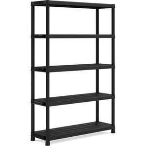 Keter - Plus Shelf 120/5 - Opbergrek - Zwart - Kunststof - 120x40x187cm