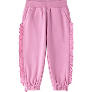 Newness - gevoerd broekje - meisjes - roze - ruches - maat 68/74