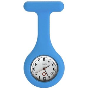 Fako® - Verpleegstershorloge - Zusterhorloge - Verpleegster Horloge - Siliconen RVS Uni - Blauw