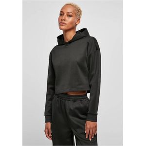 Urban Classics - Short Scuba Crop Hoodie - XXL - Zwart