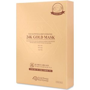 GOLD ENERGY SNAIL SYNERGY - FACE NUTRITION & HYDRATION 24K GOLD SNAIL MASK - Korean Skincare