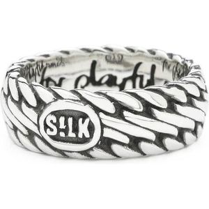 SILK Jewellery - Zilveren Ring - Weave - 161.19,5 - Maat 19,5