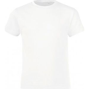 SOLS Kinderen/Kinderen Regent Korte Mouwen Aangepast T-Shirt (Wit)