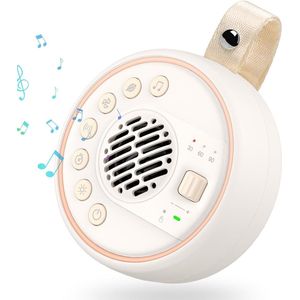 White Noise Machine, Baby Sound Machine - 22 rustgevende geluiden, 60 volumeniveaus, 2000 mAh-batterij en Bluetooth-luidspreker, draagbare witte ruis voor kinderen en volwassenen